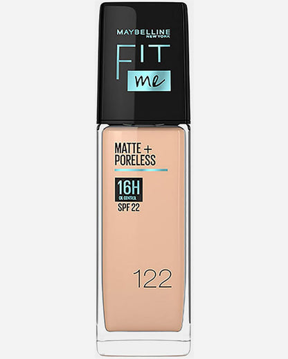 Maybelline New York Fit Me Matte + Poreless Liquid Foundation SPF 22 - - 122