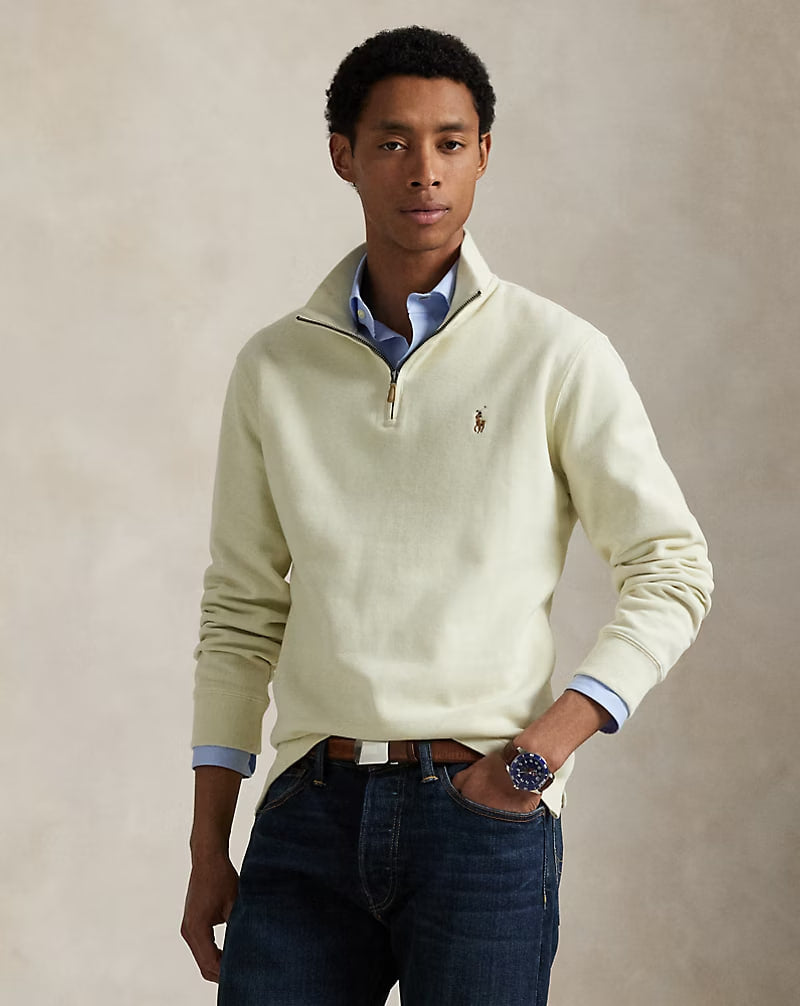Estate-Rib Quarter-Zip Pullover - - cream