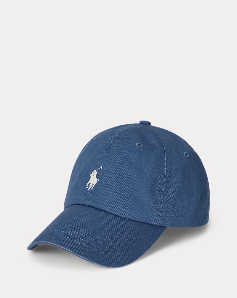 The Iconic Cotton Chino Ball Cap - - Blue One size