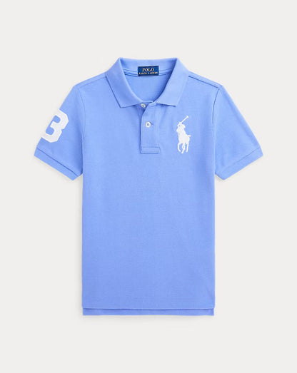 Big Pony Cotton Mesh Polo Shirt 2-7 - - Blue