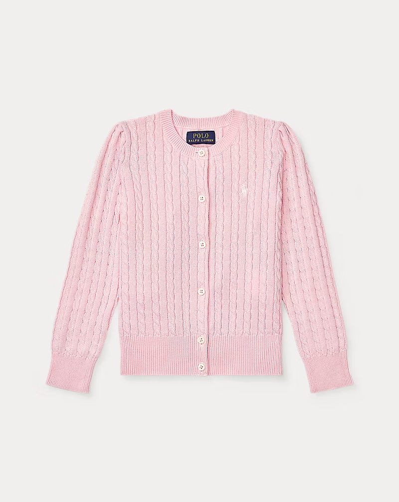Mini-Cable Cotton Cardigan 2-6 - - Pink