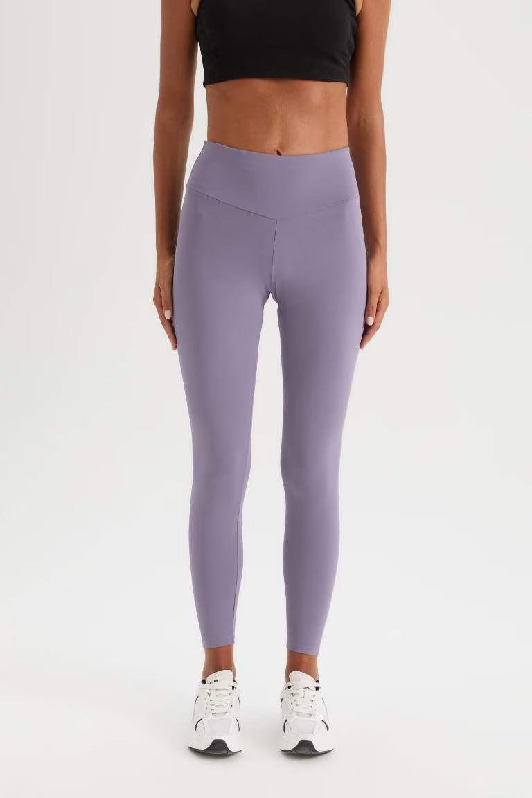DeFactoFit Waist Wrapping Premium Leggings - - Purple