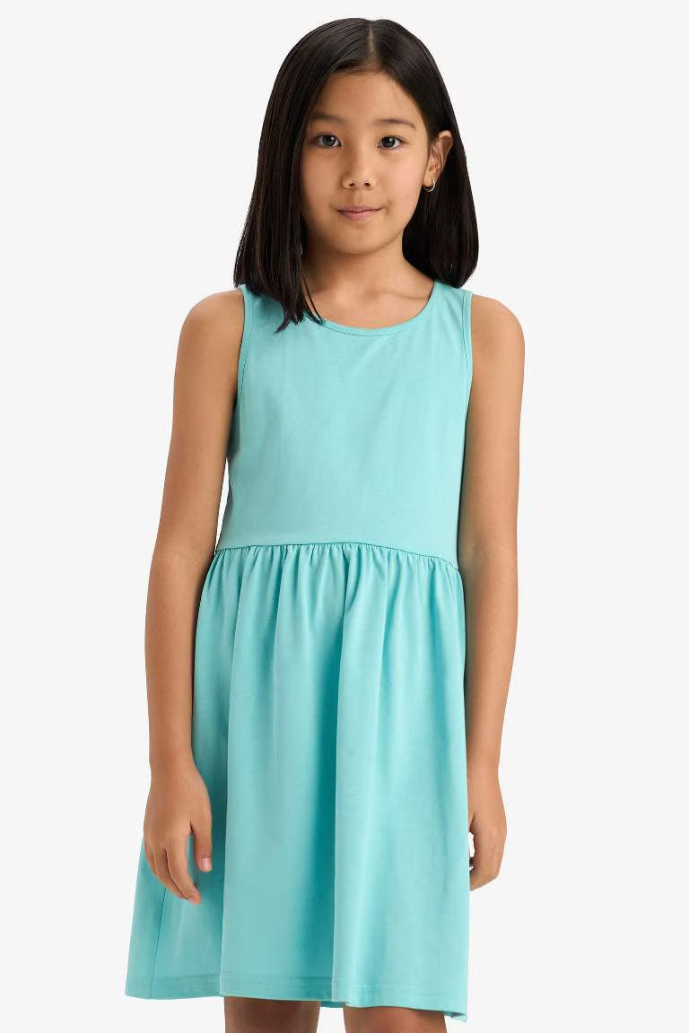 Regular Fit Knitted Dress - - aqua pearl