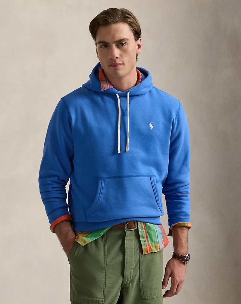The RL Fleece Hoodie - - Blue