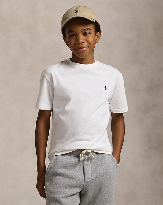 Cotton Jersey Crewneck Tee - - White