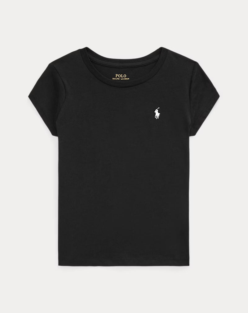 Cotton Jersey Tee 7-16 - - Black