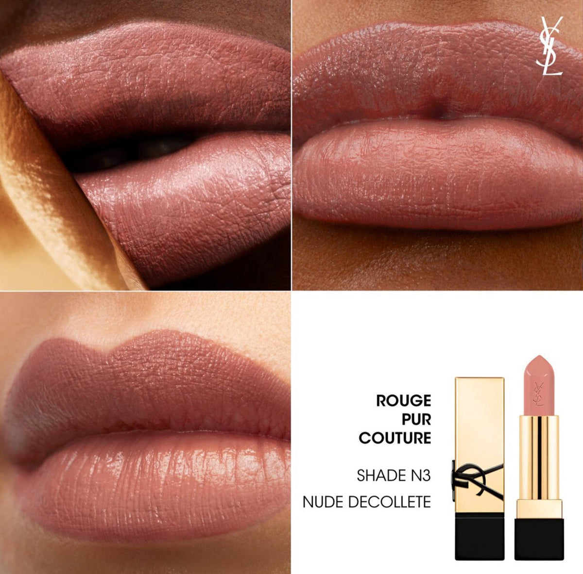 YVES SAINT LAURENT Rouge Pur Couture Caring Satin Lipstick - -