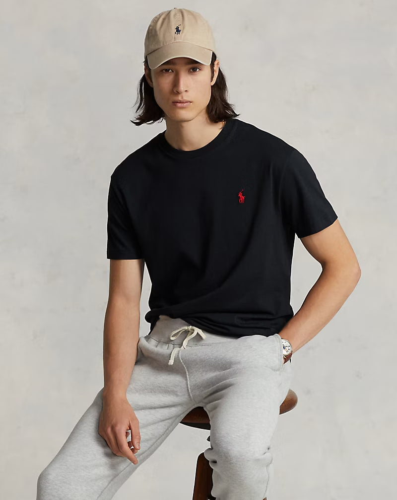 Jersey Crewneck T-Shirt - - Black