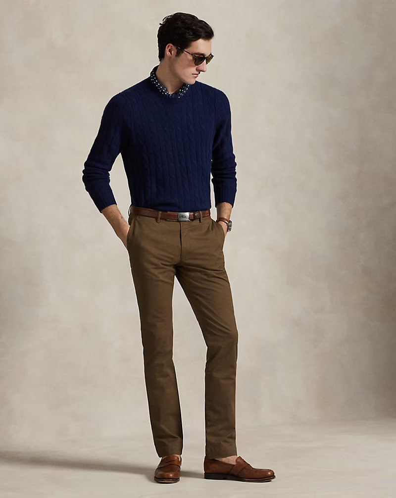 Stretch Chino Pant – slim Fit - - Brown