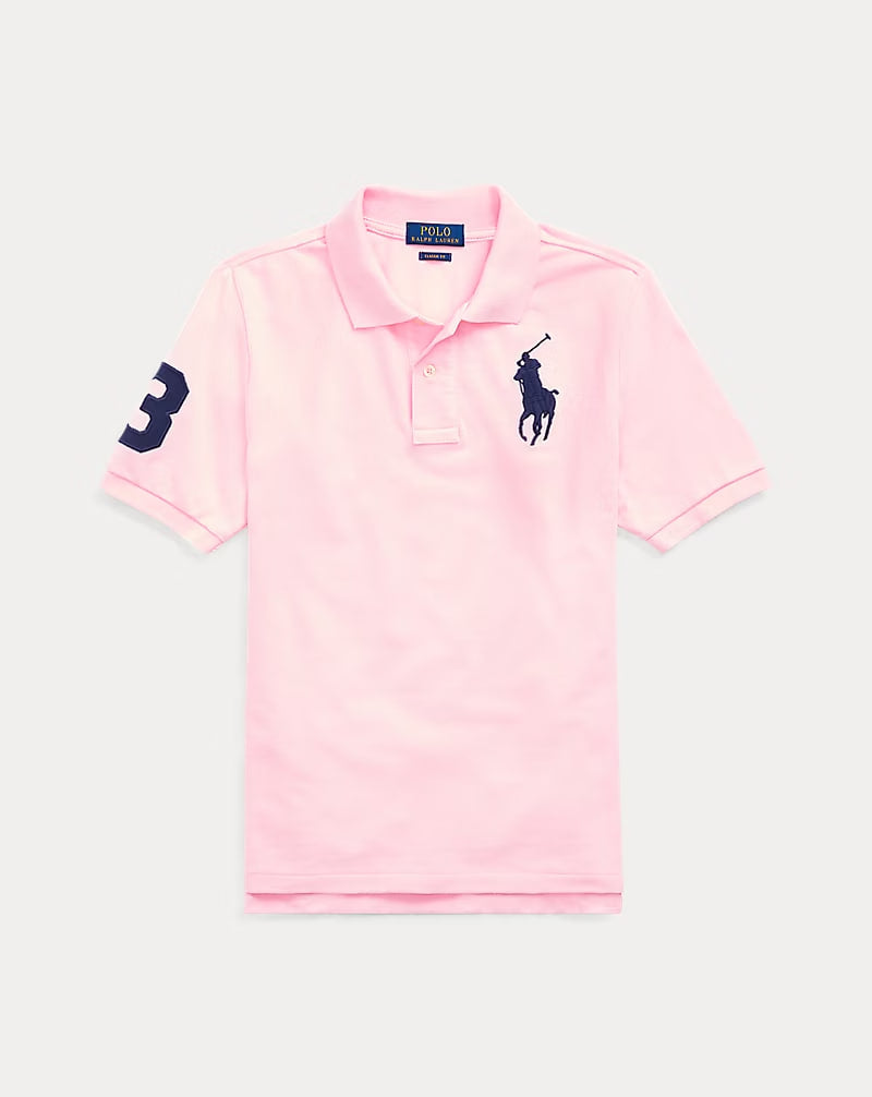 Big Pony Cotton Mesh Polo Shirt 8-20 - - Pink