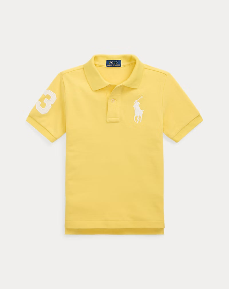 Big Pony Cotton Mesh Polo Shirt 2-7 - - Yellow