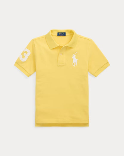 Big Pony Cotton Mesh Polo Shirt 2-7 - - Yellow