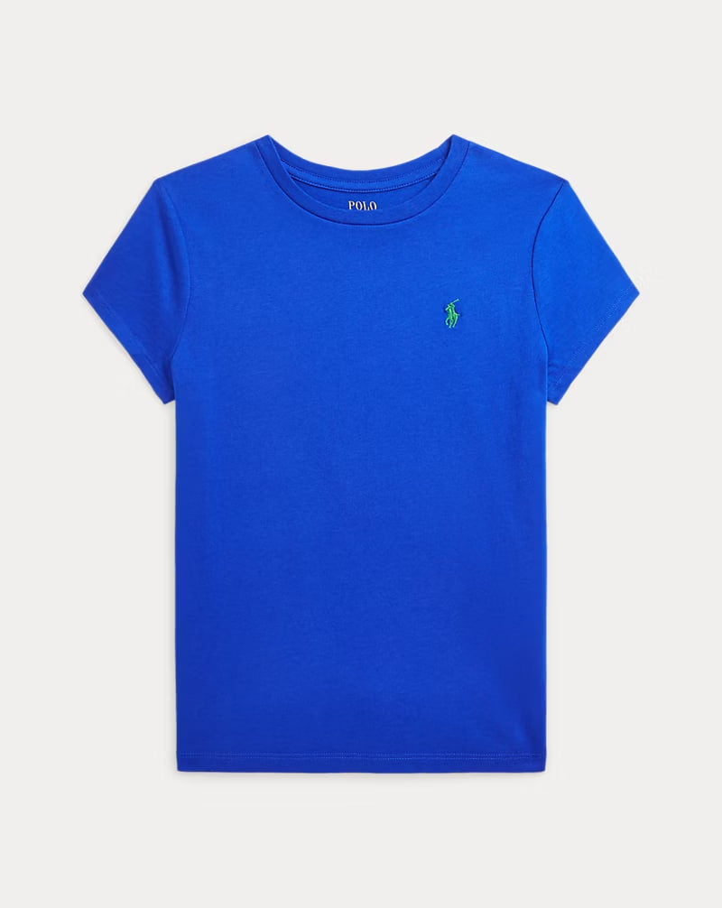 Cotton Jersey Tee 7-16 - - Blue