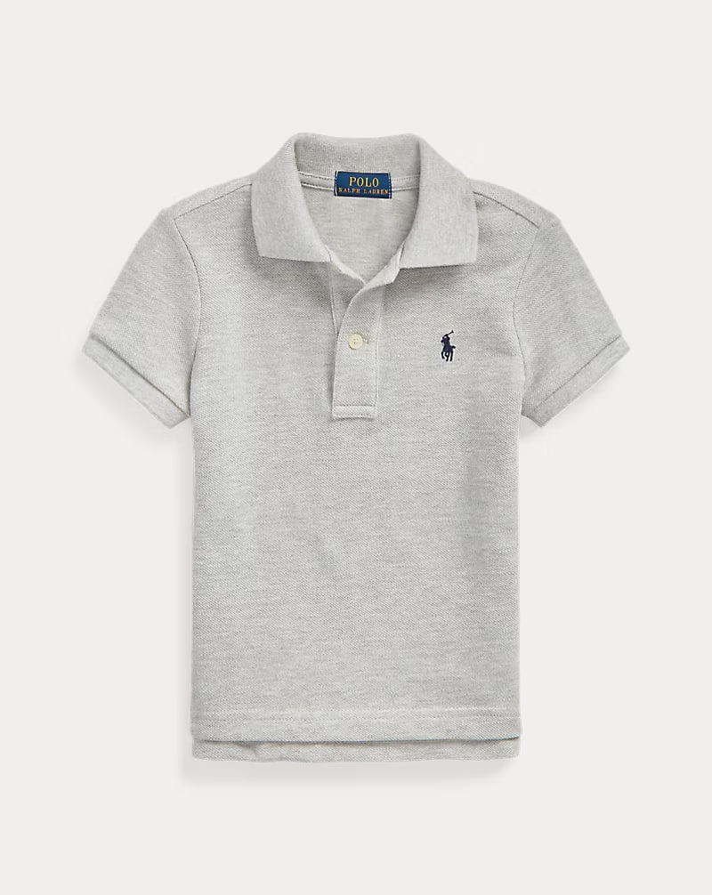 Cotton Mesh Polo Shirt 2-6 - - Heather