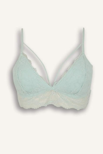 Fall in Love Padded Lace Red Bralette - - light mint